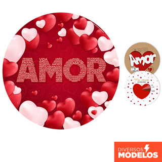 Painel Redondo Dia dos Namorados em tecido 1,50m com Elástico para Festas em Oferta na Shopee