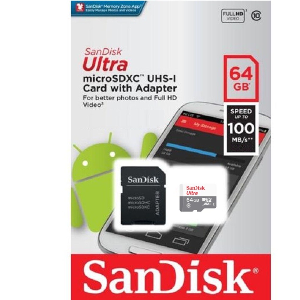 Cartão de Memoria 100% Original 16gb 32gb 64gb 128gb Sandisk Micro Sd Ultra Classe 10