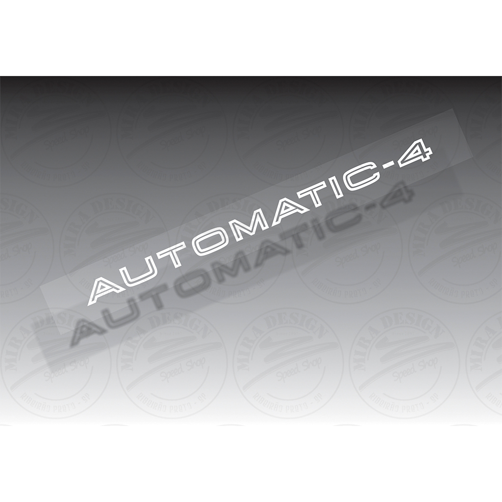 Adesivo AUTOMATIC-4 Vidro Traseiro GM Opala Omega Corsa