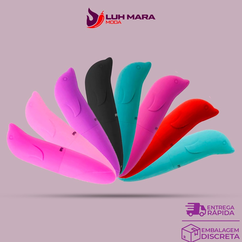 Vibrador Feminino Golfinho Ponto G Pequeno Discreto Toque Suave