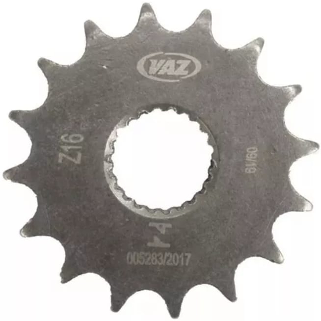 pinhão vaz 16 dentes hamaha fazer 250 original moto yamaha 250 abs ano 2018 a 2022 Marca: VAZ