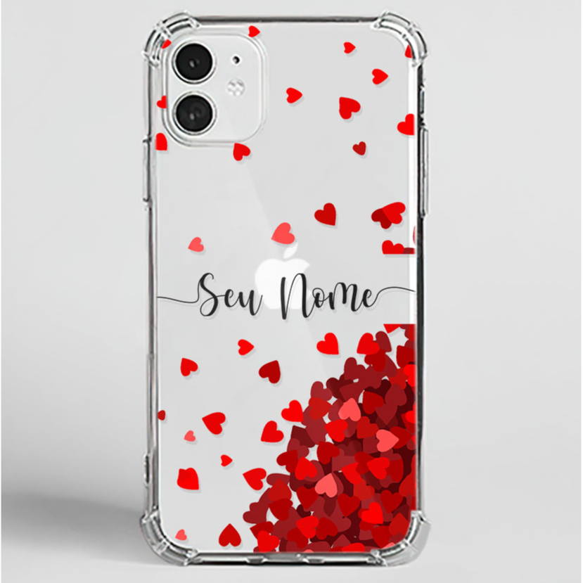 Capinha Capa Celular Personalizada Com Nome Corações Cód 215 em Oferta na Shopee