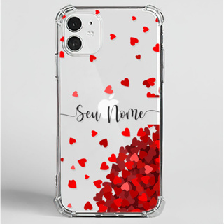 Capinha Capa Celular Personalizada Com Nome Corações Cód 215 em Oferta na Shopee