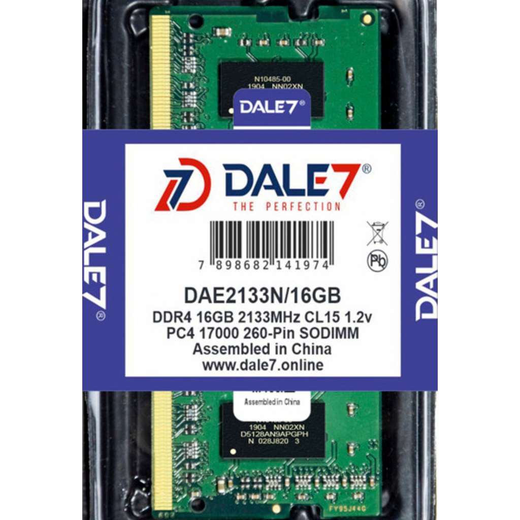 Memória Dale7 Ddr4 16Gb 2133 Mhz Notebook 1.2v