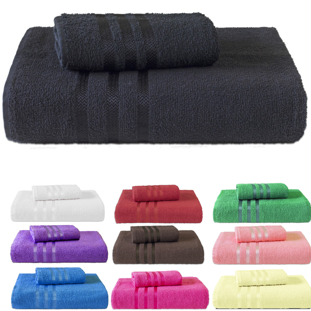 Jogo de Toalha 2 Peças Felpuda Premium Grécia – 100% Algodão – Promoção – 270g/m2 – 5 Estrelas