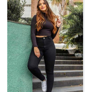 Promoção Kit com 2 calças Jeans Preta Skinner Modelo 2023
