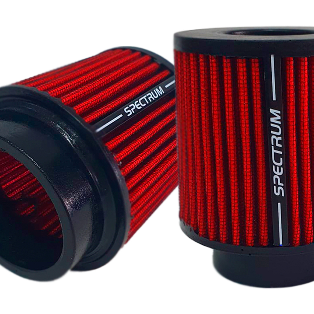 Filtro de Ar Esportivo Spectrum Duplo Fluxo Preto- 62mm (2,5 polegadas)