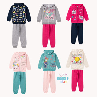 Kit 4 Peças Moletom Feminino Infantil Conjunto Menina Inverno Manga Longa