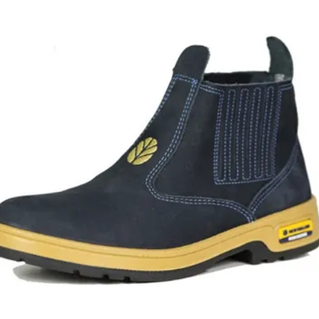 BOTA NEW HOLLAND AZUL CASUAL COURO BOTINA TRABALHO 2023