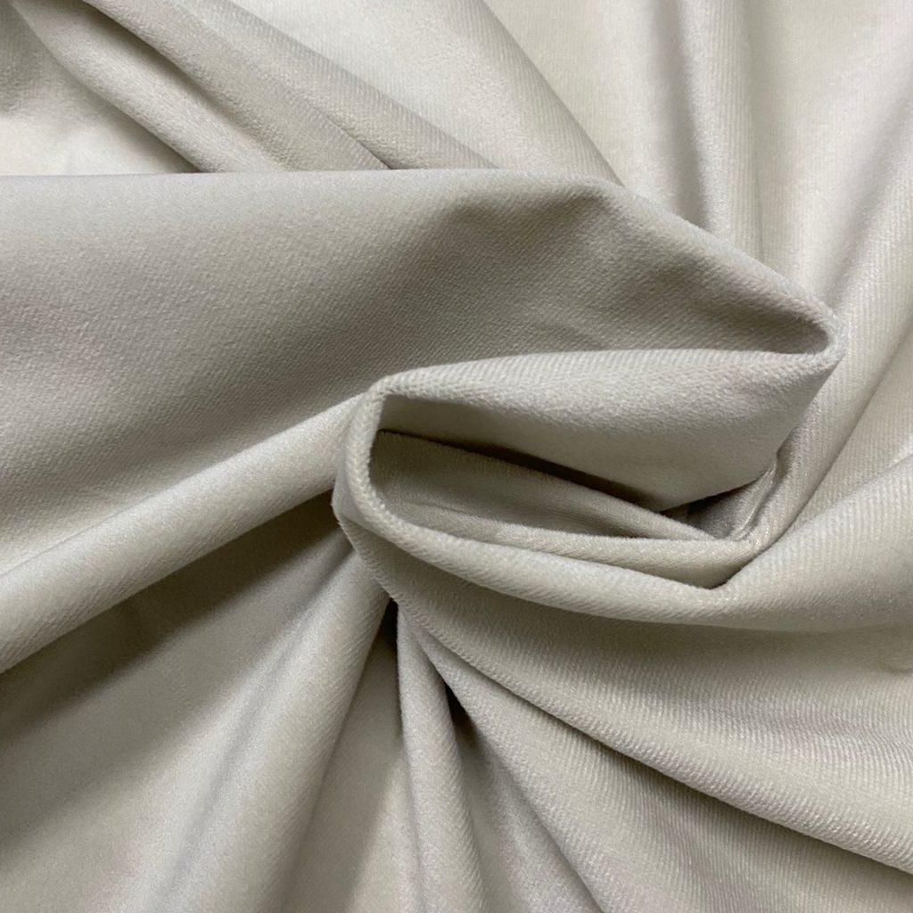 Tecido Suede Veludo Paris Bege Marfim Liso Para Sofá Cadeira e Cortina 1,40m largura - 1m