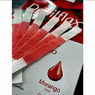 20 Tiras de Cera Fria para nariz, buço e sombrancelhas MORANGO (10 duplas)