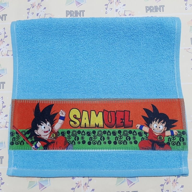 Toalhinha de Mão DRAGON BALL Goku Criança Personalizada COM NOME  - Toalha Lavabo Infantil ZLprint em Oferta na Shopee