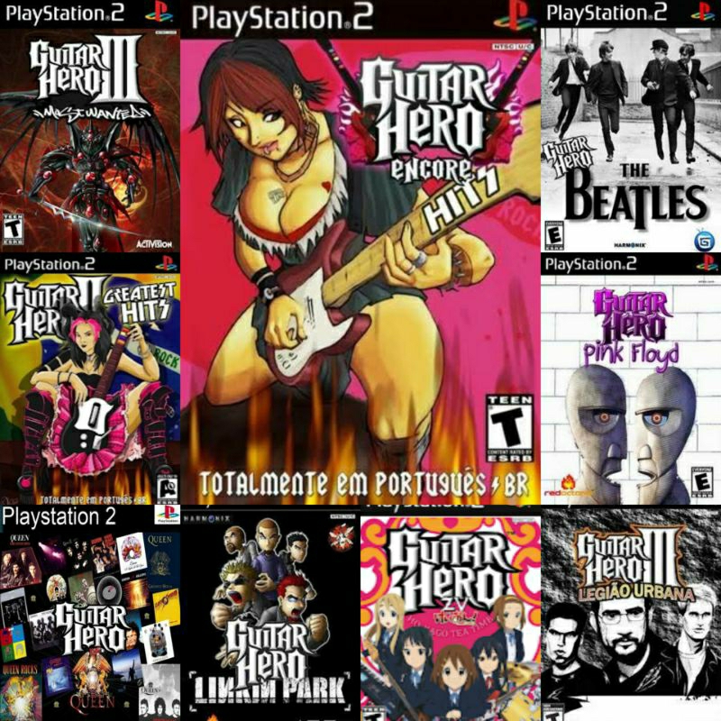 Guitar Hero Mod's Jogos de PS2 com capinha e encarte