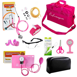 Kit da Enfermagem Com Esteto Esfigmo Premium Pronta Entrega