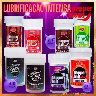 Bolinha Beijável Plus Explosiva Sabores e Efeitos Pepper Ball Sex Shop Pack com 2 Unidades 3,2ml cada