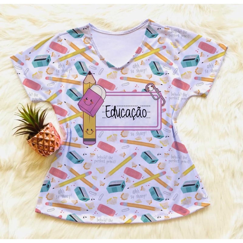 Camisa profissão Educação Feminina em Oferta na Shopee
