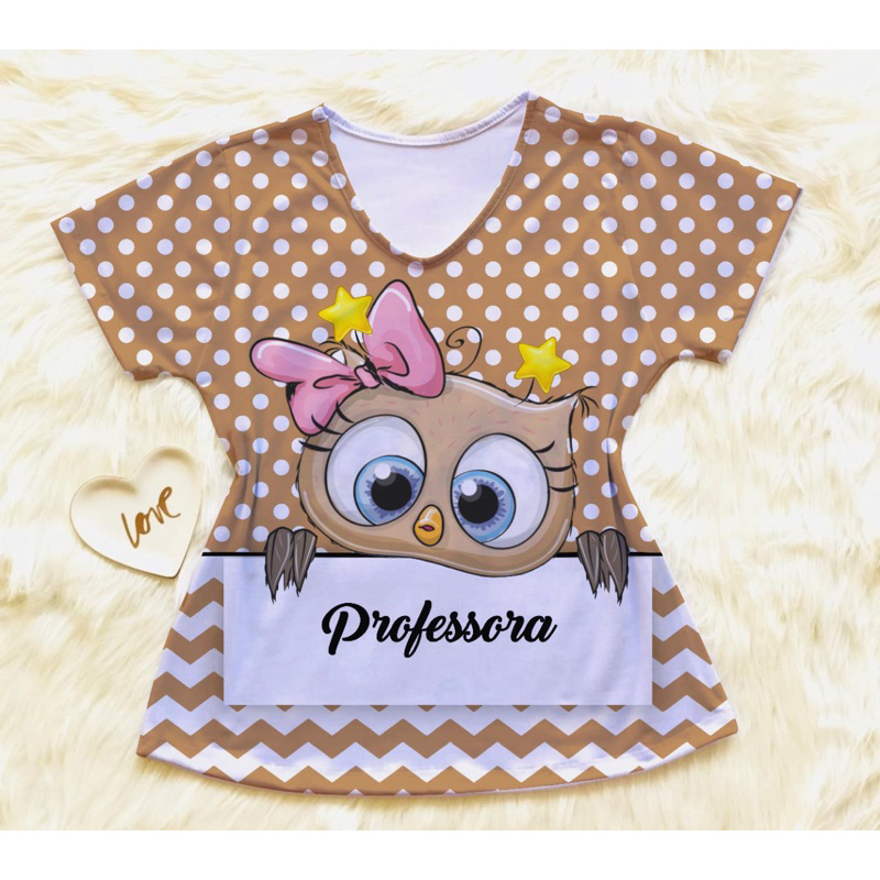 Camisa Professora Coruja feminina em Oferta na Shopee
