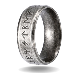 Anel Viking em Aço Inoxidável - Amuleto Nórdico Odin