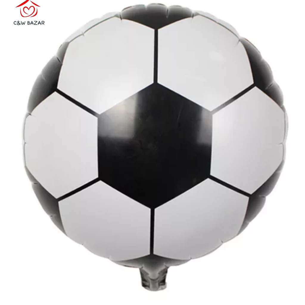 Balão Metalizado Bola De Futebol De Campo 22cm 9 Polegadas Centro de Mesa Time