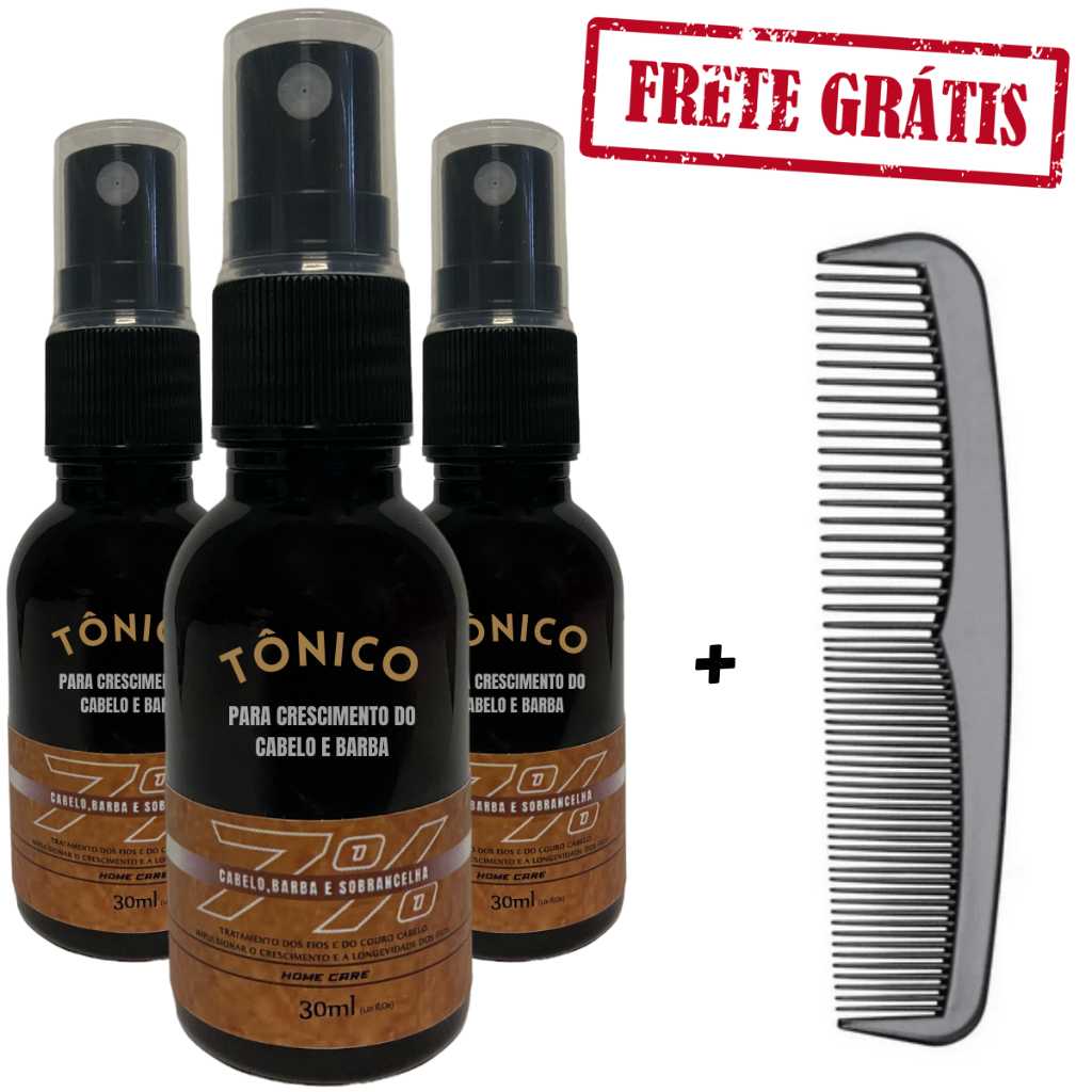 3 Produtos Original Para Crescer Cabelo E Barba Frete Gratis Ultimas Unidades