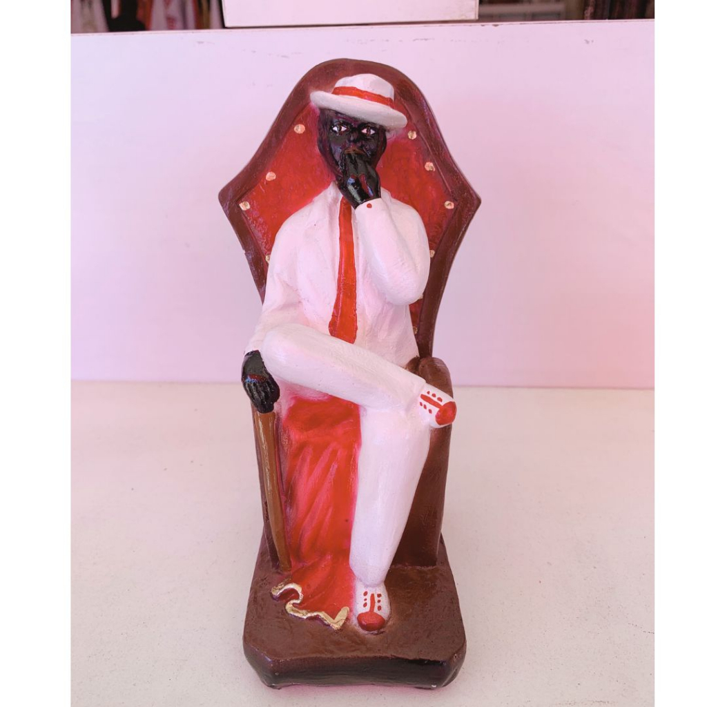Imagem Zé Pilintra Pelintra No Trono Em Gesso 20cm