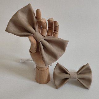 gravata borboleta adulto/infantil cor Bege claro eventos, padrinho, casamento