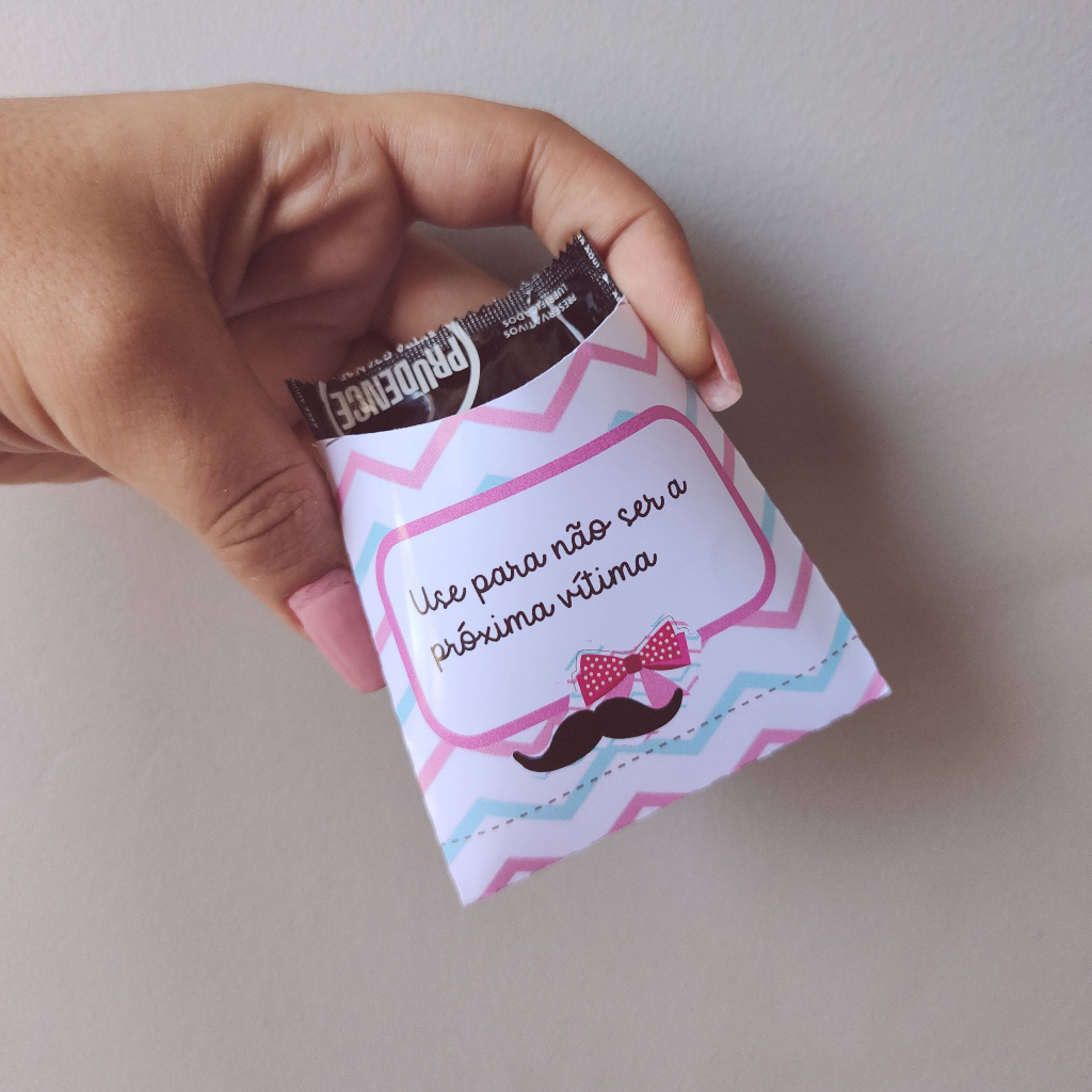 Porta Preservativo Lembrancinha Para Chá De Bebê E Revelação - envelope para camisinha personalizado