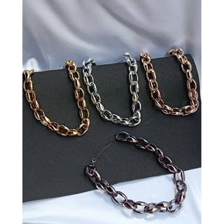 Colar Feminino de Elos em ABS, Estilo Correntaria, Colar Moderno, Estiloso e Charmoso, novo conceito de moda.