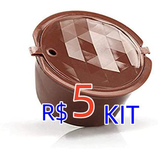 5 KIT Capsula Reutilizável Dolce Gusto Copo Filtro Da Cápsula Café Nescafe Recarregáveis