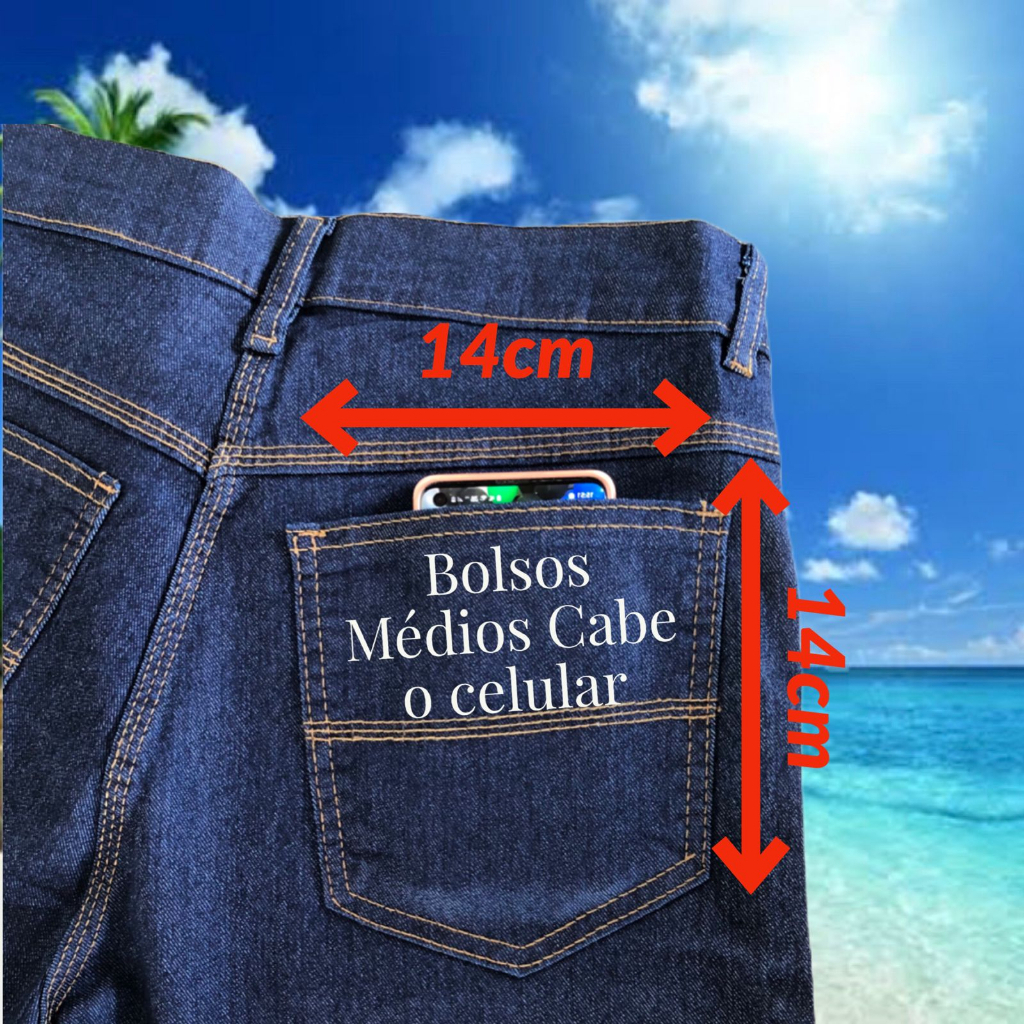 Calça Masculina Jeans Tradicional calca Country Reta Elastano — imagem 2 de 2