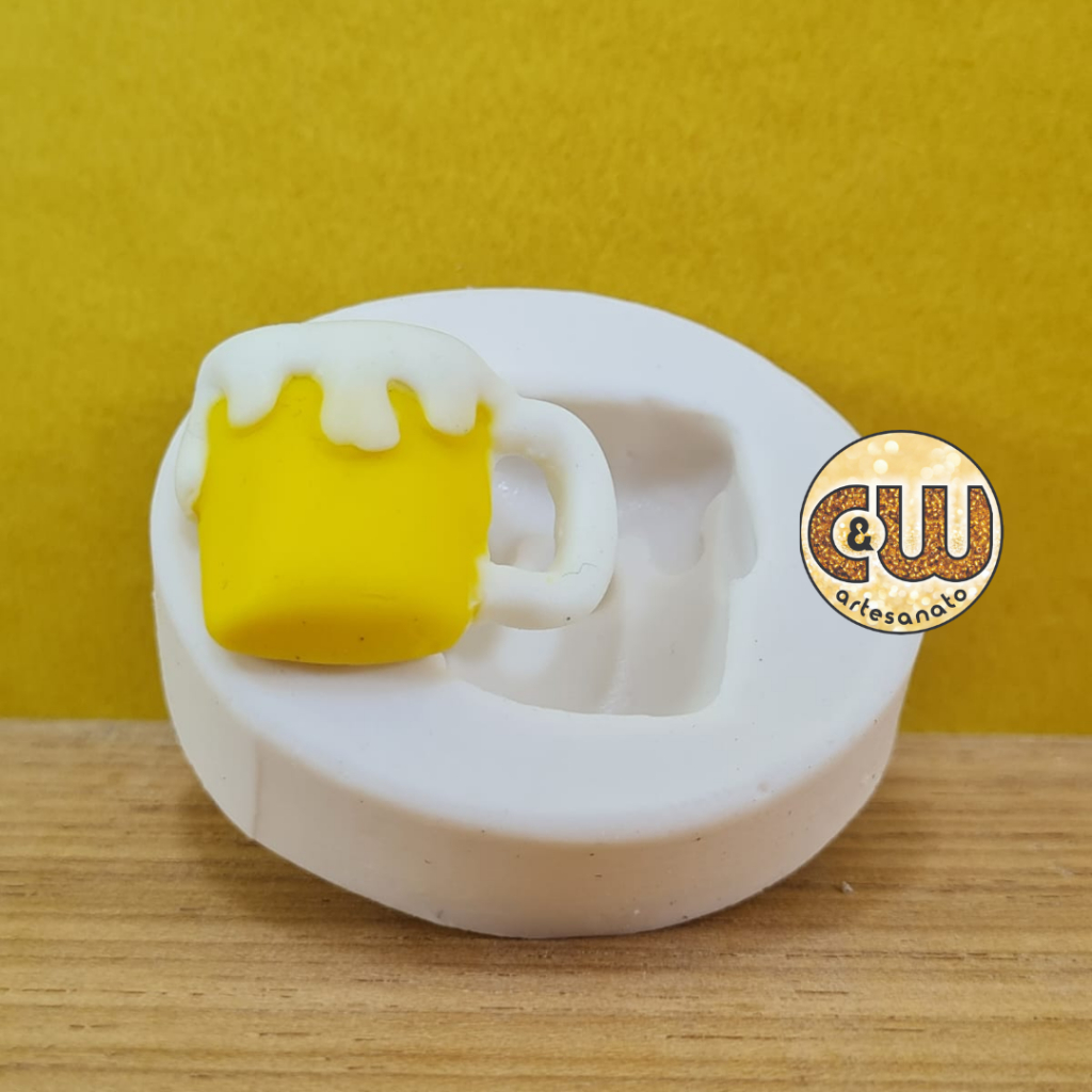 Molde Silicone Caneca de Chopp Confeitaria e Artesanato - Festa