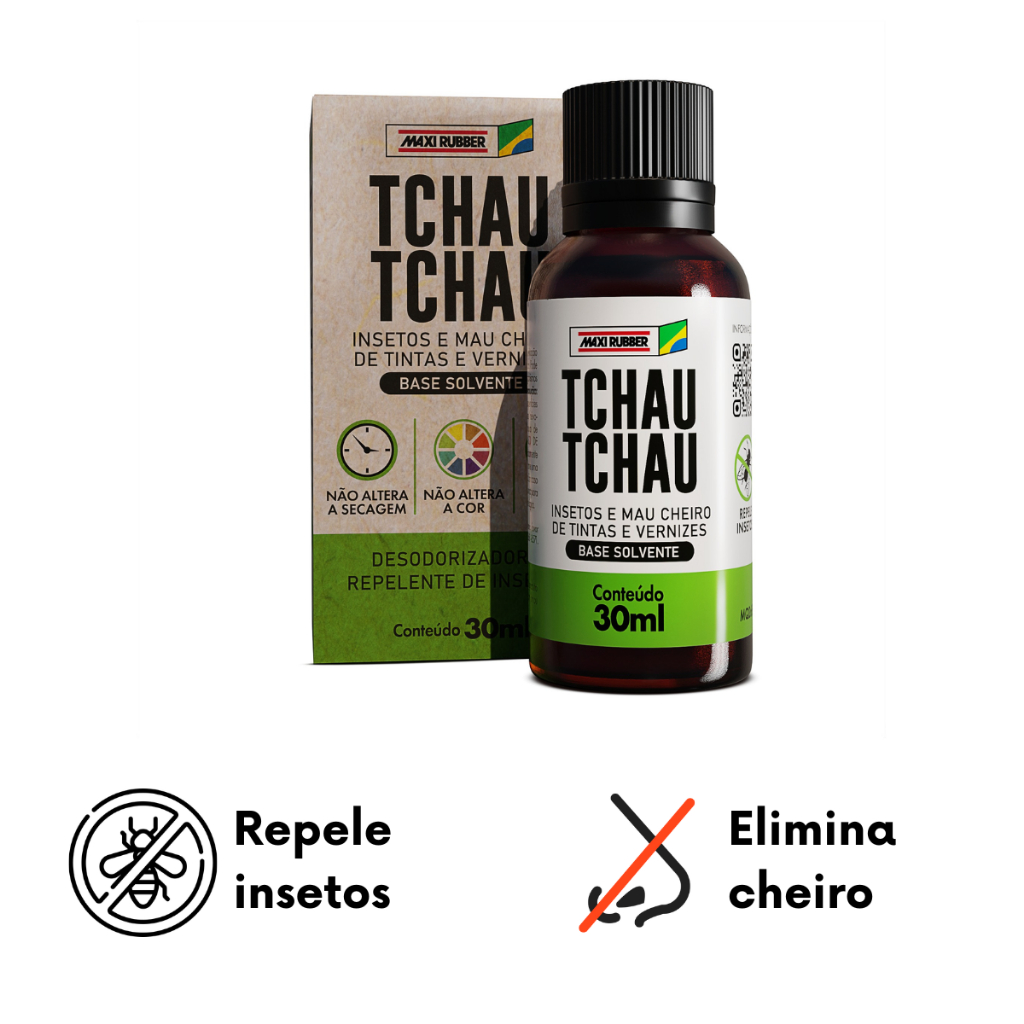 Repelente de Insetos e Desodorizador de Tintas e Vernizes Tchau Tchau 30ml Maxi Rubber