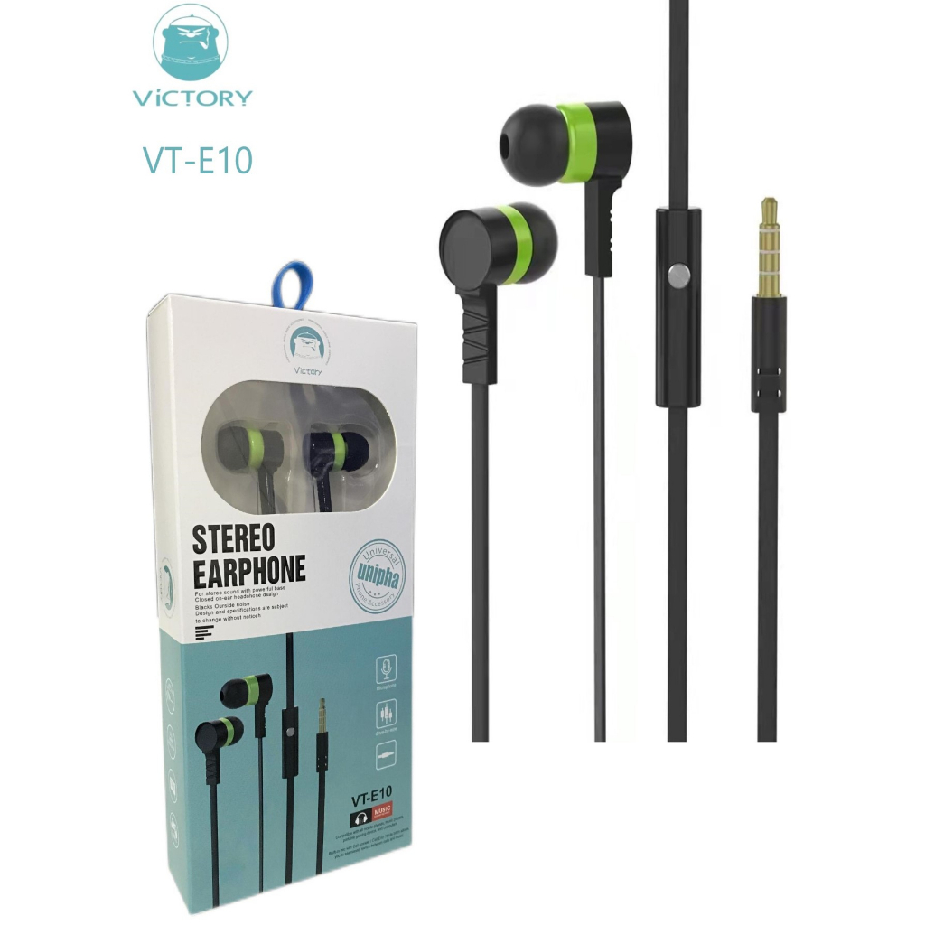 kit 3 Fones de ouvido-Color Mix-victory VT-E10 em Oferta na Shopee