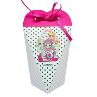 10 Caixinhas Coração Personalizada com Fitinha - Lembrancinha de Festa