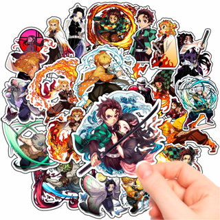 Adesivo Figurinhas Anime Demon Slayer Kimetsu no Yaiba até 100 Adesivos Tanjiro, Nezuko, Zenitsu em Oferta na Shopee