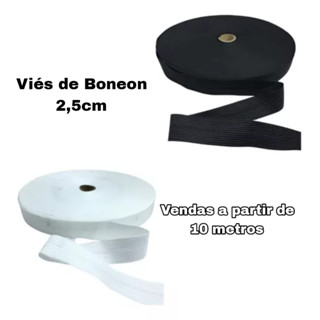 Viés de Boneon *2,5 cm largura OU 25 mm* (venda por unidades de 5 metros).Viés Boneon, ótimo para acabamento em geral.