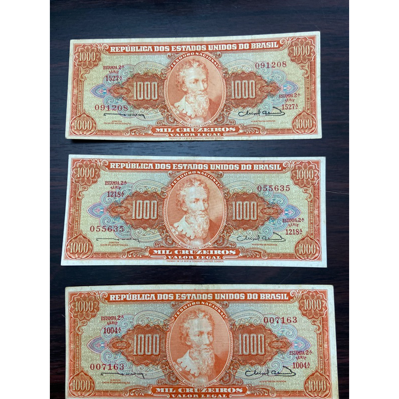 cédula 1000 Cruzeiros abobrinha mbc CB72