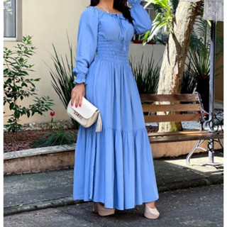 Vestido Manga Longa  Ciganinha do P ao EXG
