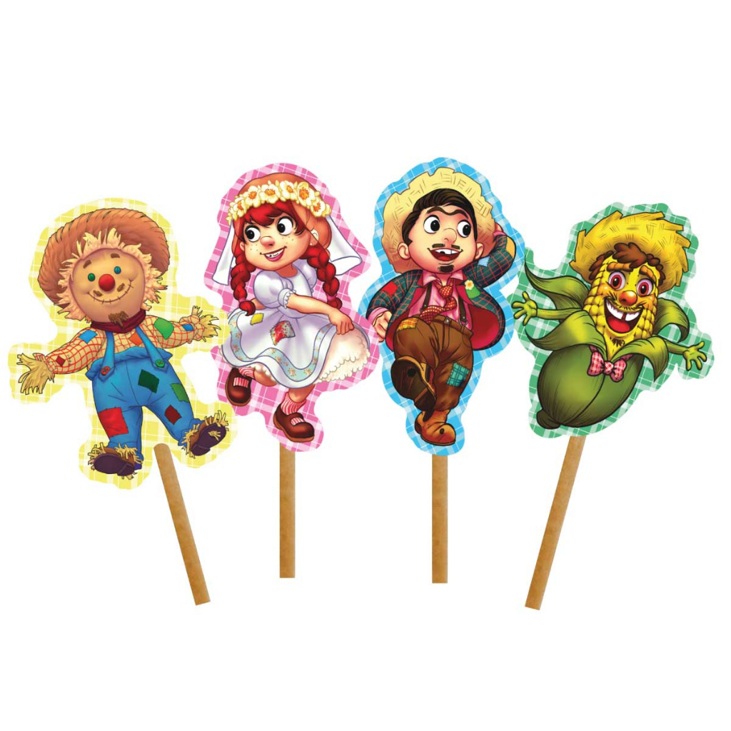 Topper Decorativo Junino - Kit 20 Unidades