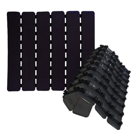 Estrado Antiderrapante Tapete para Box Banheiro com Ventosas nas cores preto e Branco