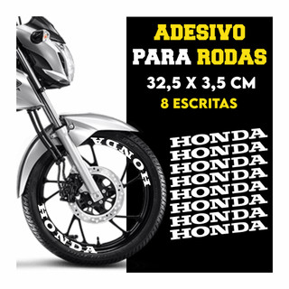 Adesivo Honda Escrita Para Aro Moto Grau