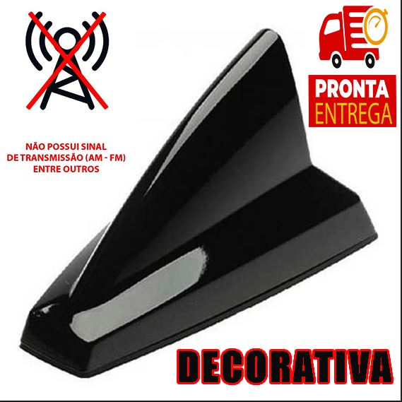 Antena Automotiva Universal Tubarão Shark Decorativa 3 Cores