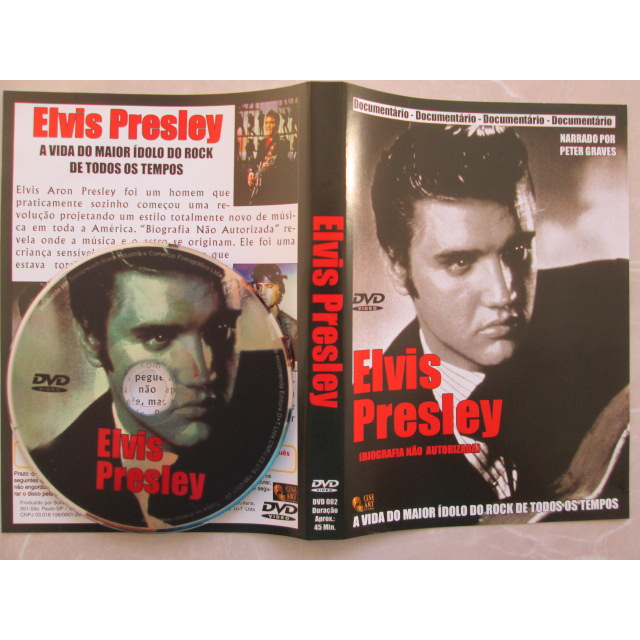 DVD - ELVIS PRESLEY - Biografia Não Autorizada / A Vida Do Maior Ídolo Do Rock Dr Todos Os Tempos /  Documentário / Impecável / Original Raro