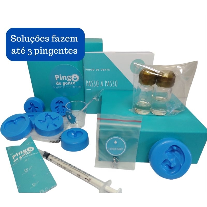 Pingente de Leite Materno - Kit Faça Você Mesmo Jóia de Leite Materno