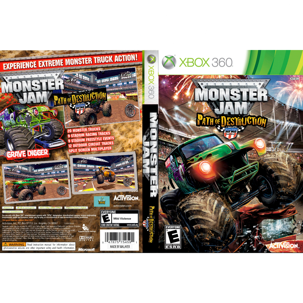 Monster Jam Path of Destruction para Xbox 360 Lt com capa