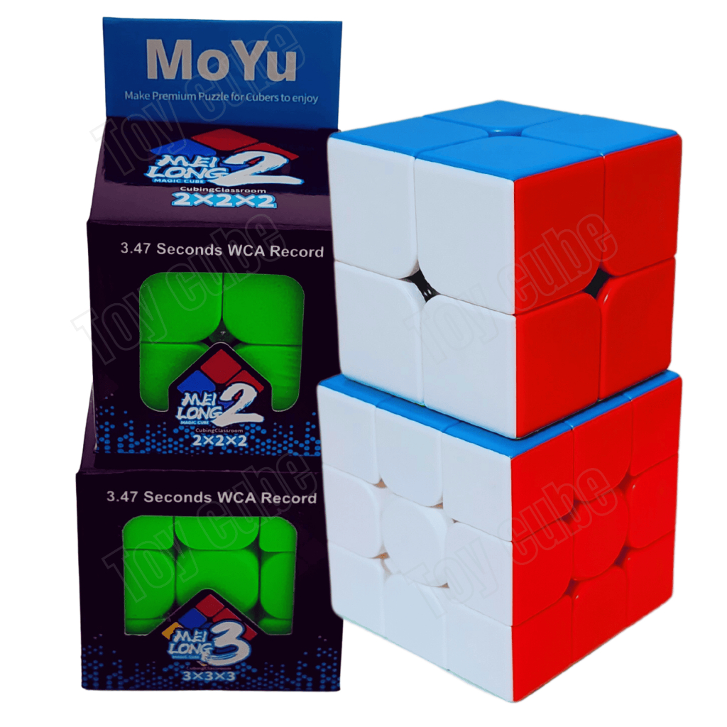 KIT Cubo Magico 2x2+3x3 Profissional Speed Cube MOYU Ou QIYI em Oferta na Shopee