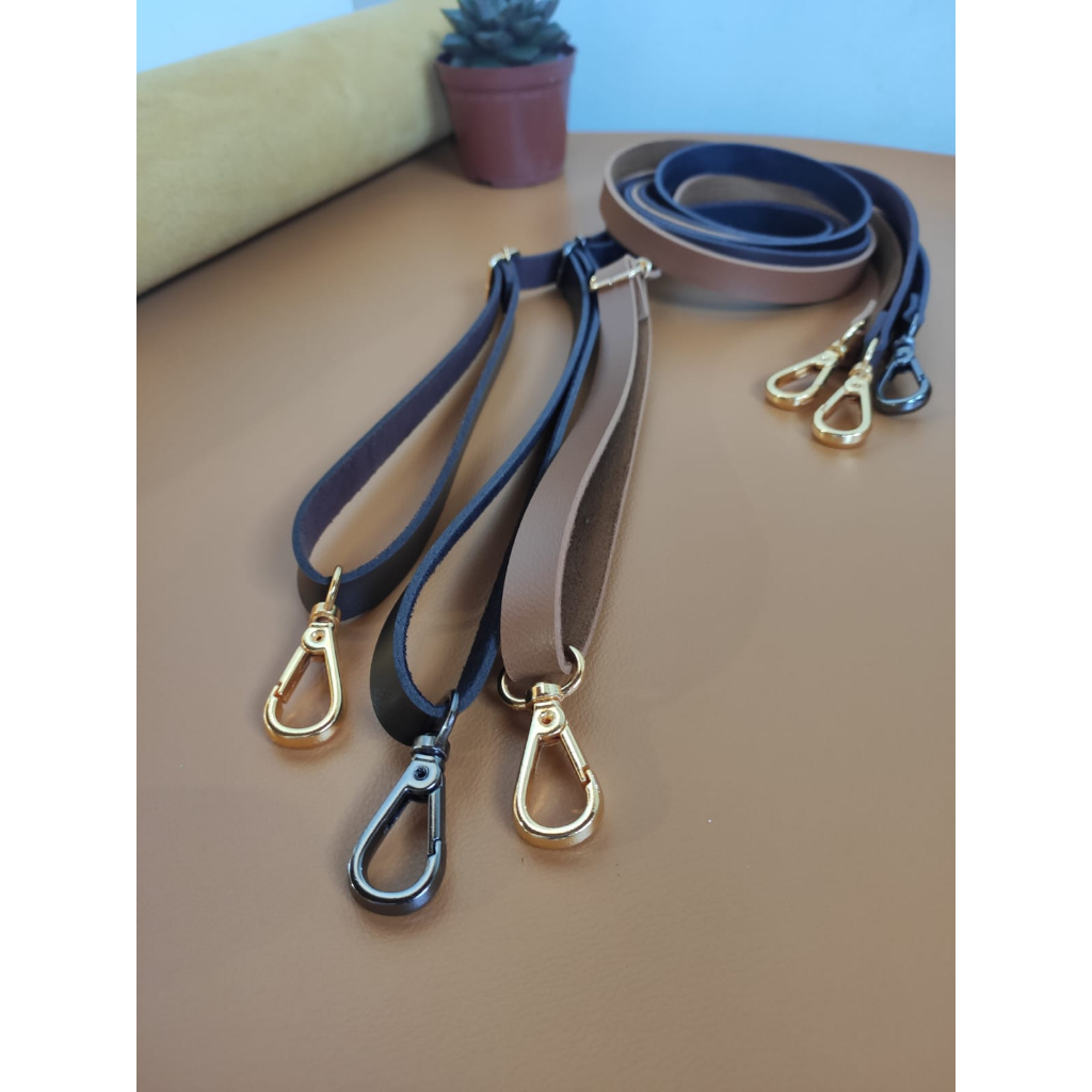 Alça Tiracolo (1,5cm) Com Regulagem em Couro Ecológico Ideal Para Bolsas em Tecido e Crochê