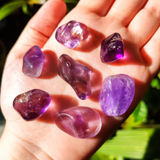7un Ametista Pequena Pedra Natural Rolada Intuição, Positividade e Transmutação em Oferta na Shopee
