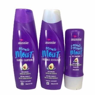 Aussie Miracle Moist Kit Shampoo 360ml e Condicionador 360ml + Máscara Miracle Moist 236ml