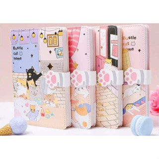 Caderno Gatinho Luxo Fofo A5 Brochura Fecho Magnético de Patinha Kawaii